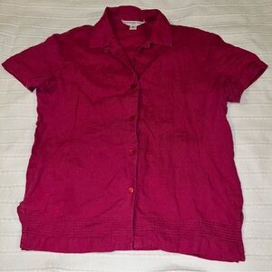 Josephine Chaus Fuchsia Button-Down Shirt